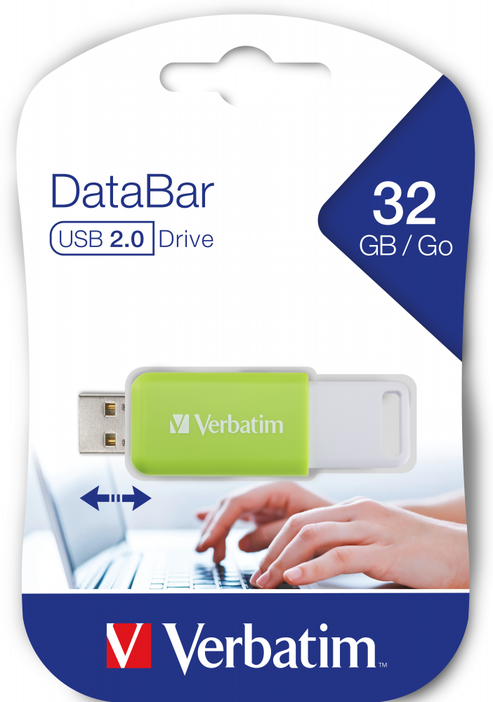USB-накопитель DataBar 32 ГБ, зеленый