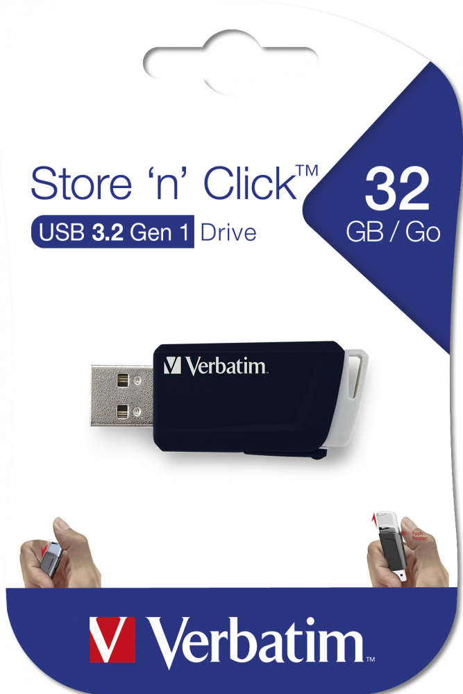 USB-накопитель Store 'n' Click 32 ГБ: черный