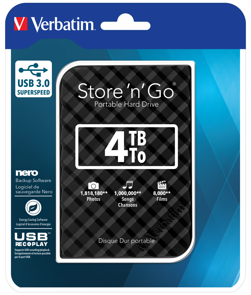 Внешний жесткий диск Store 'n' Go USB 3.0, 4 ТБ