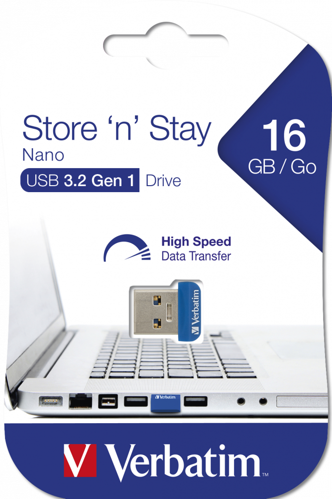 USB-накопитель  Store 'n' Stay NANO USB 3.2 Gen 1, 16 ГБ