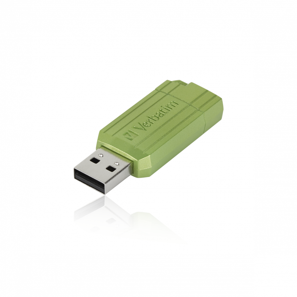 USB-накопитель PinStripe, 64 ГБ эвкалиптовый зеленый